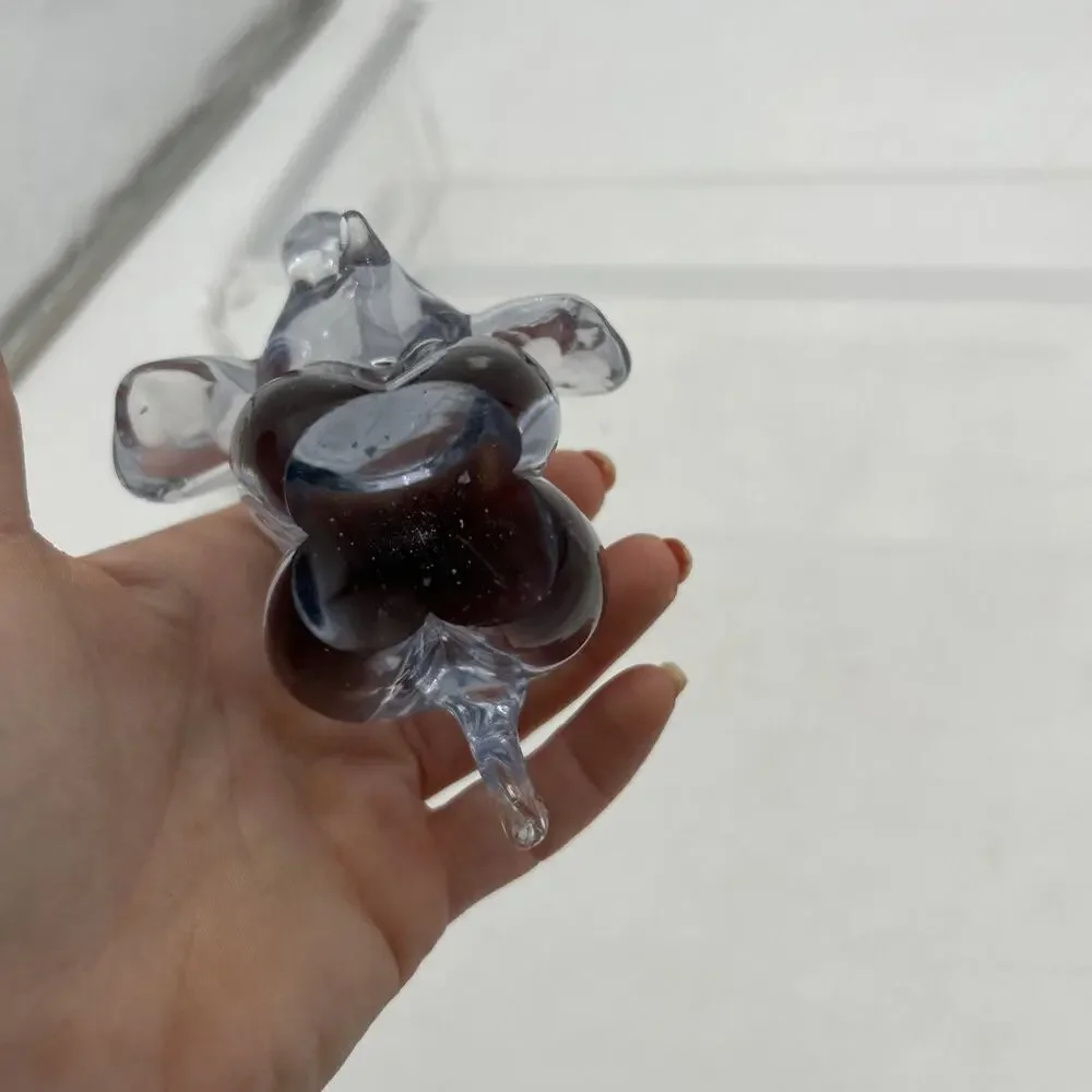 Vtg Hand Made Crystal Elephant Art Clear Glass Figurine Paperweight 5
